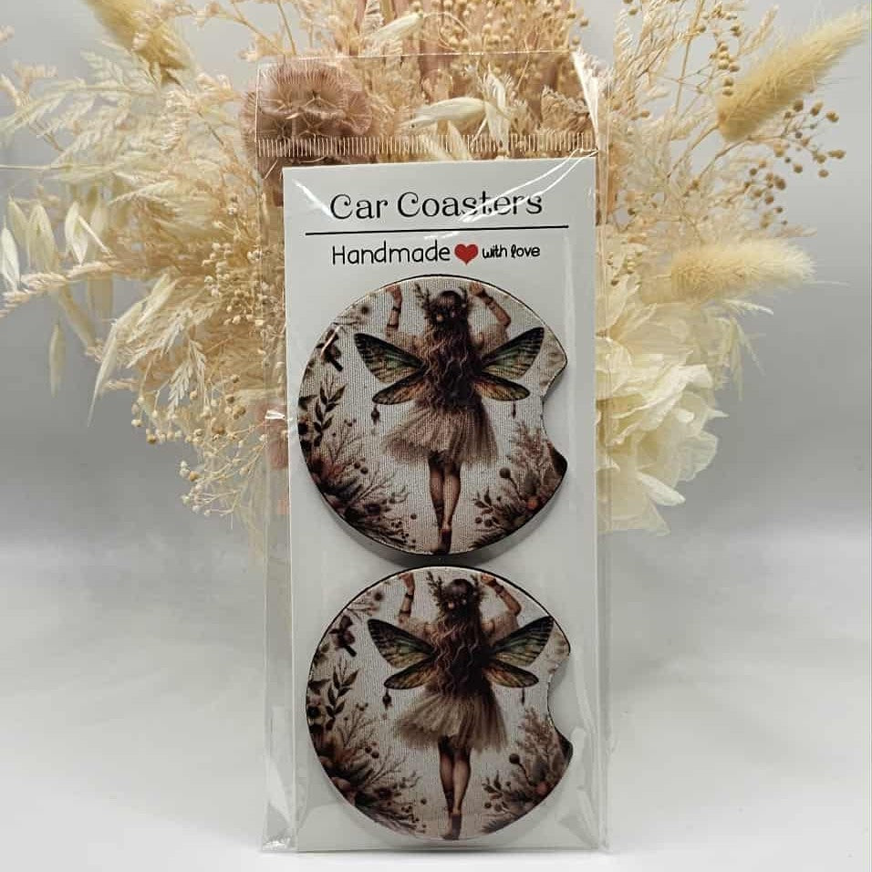 Woodland Fairy Car Coasters