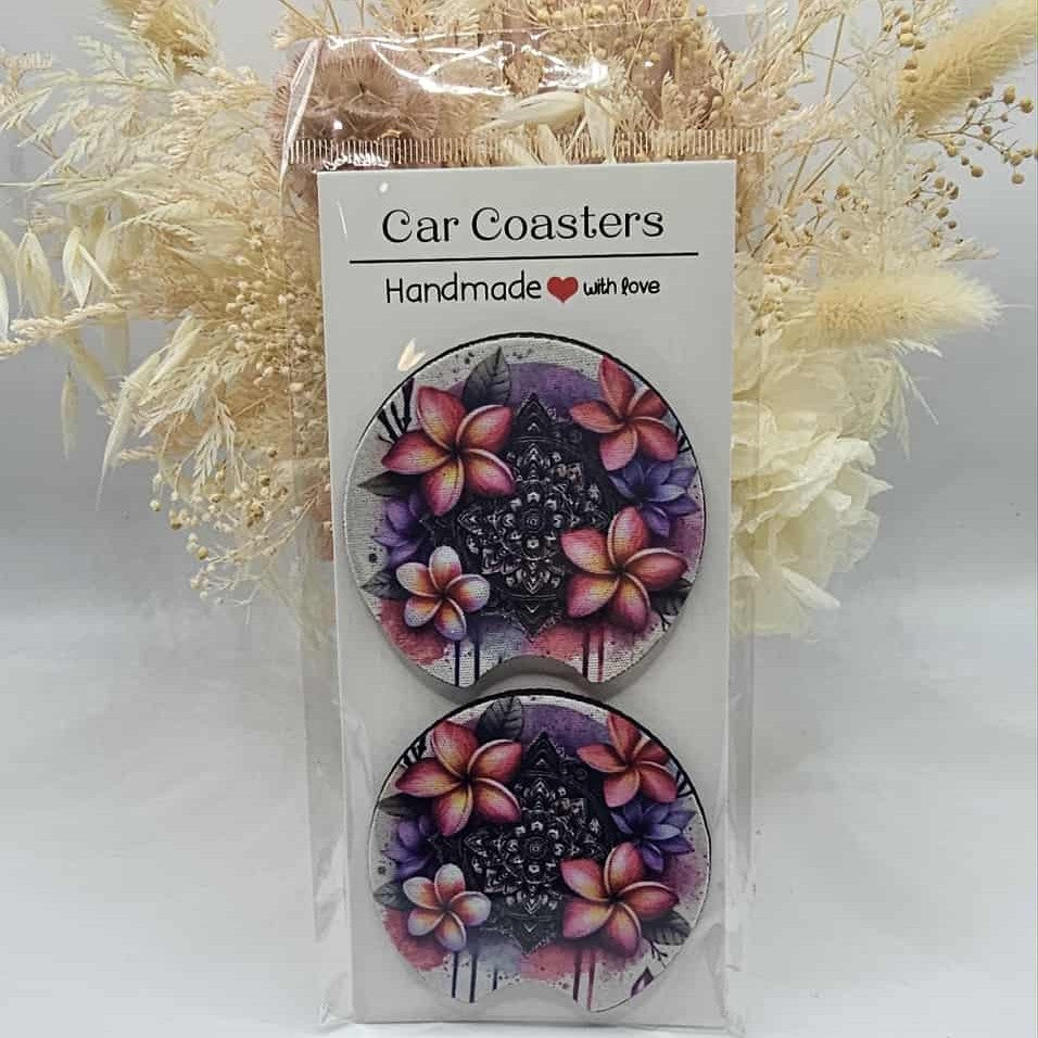 Frangipanni Car Coasters