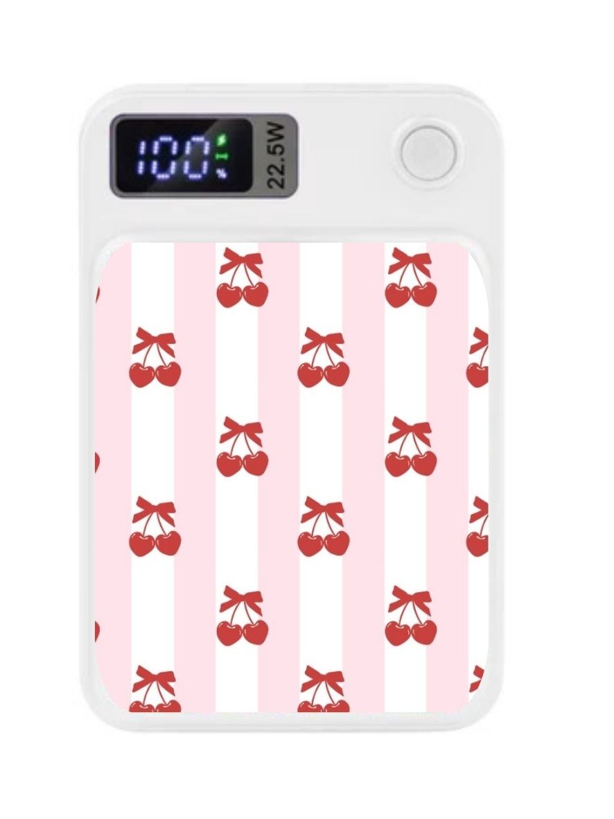MagSafe Power Bank Charger - Cherry Bows