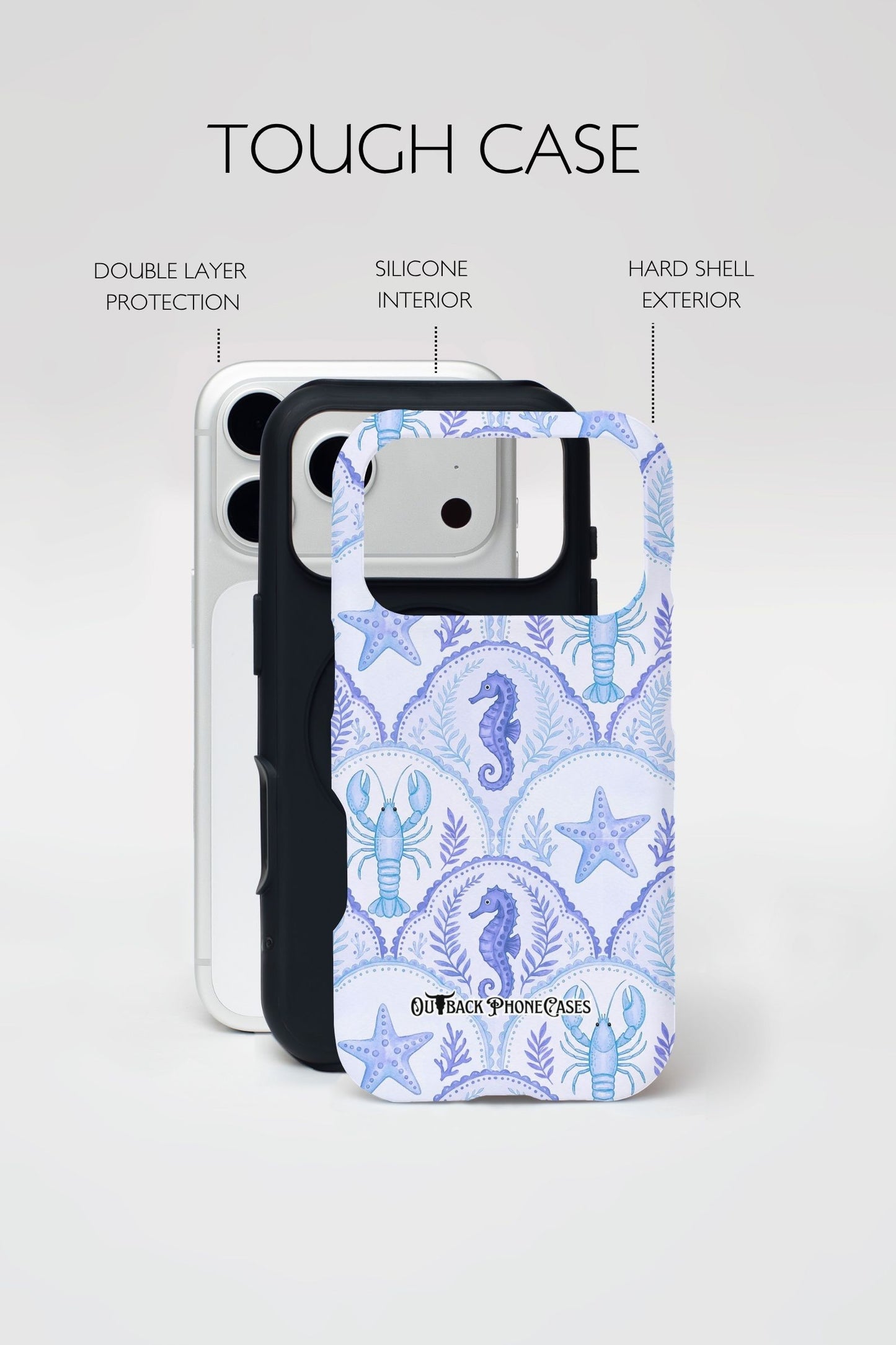 MagSafe Dual Layer Phone Case - Seahorse