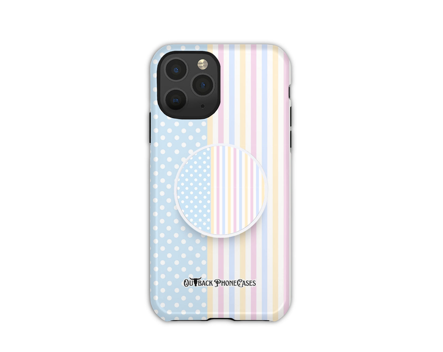 MagSafe Phone Grip - Pastel Dotty Stripes