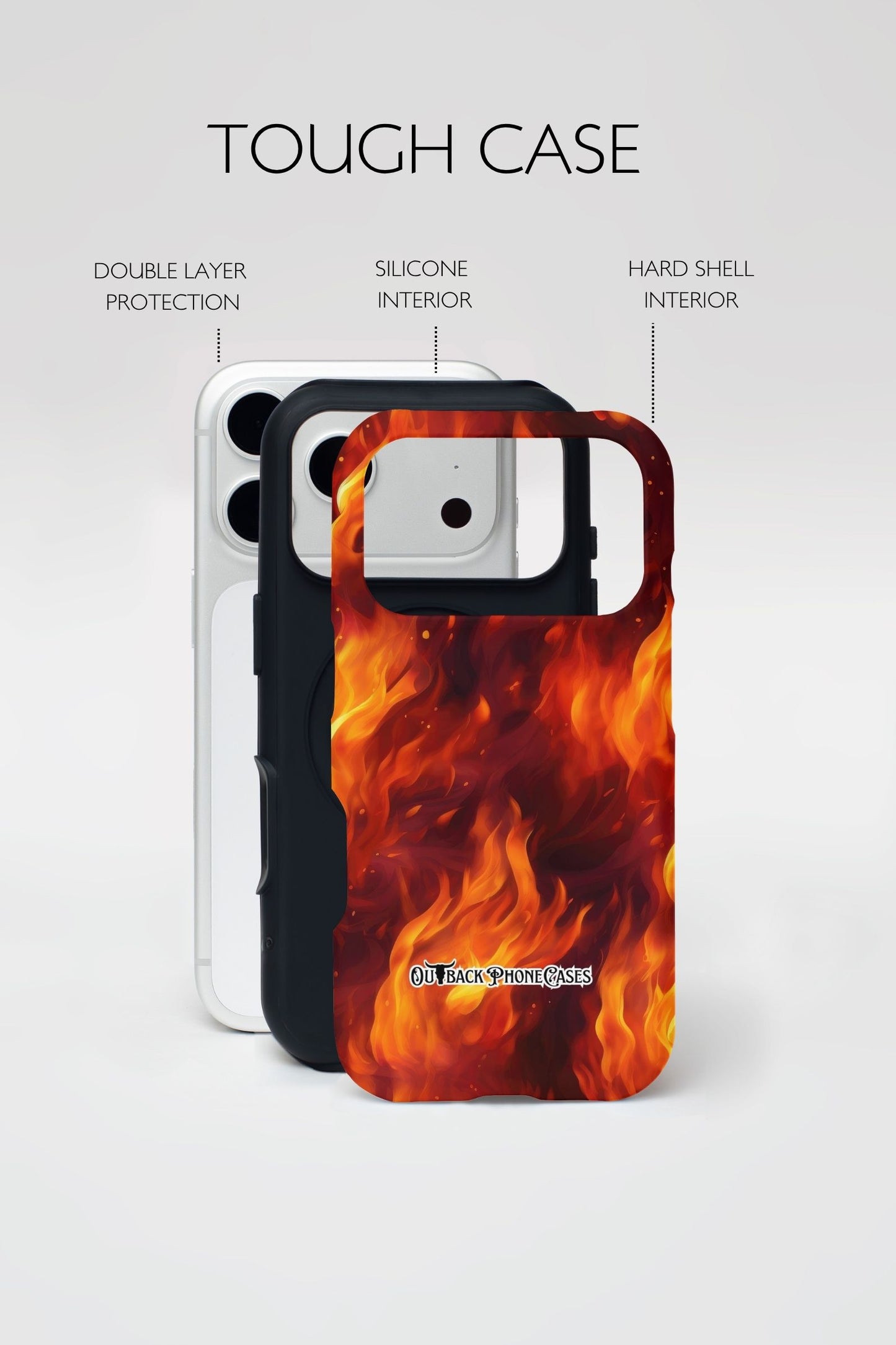MagSafe Dual Layer Phone Case - Flames