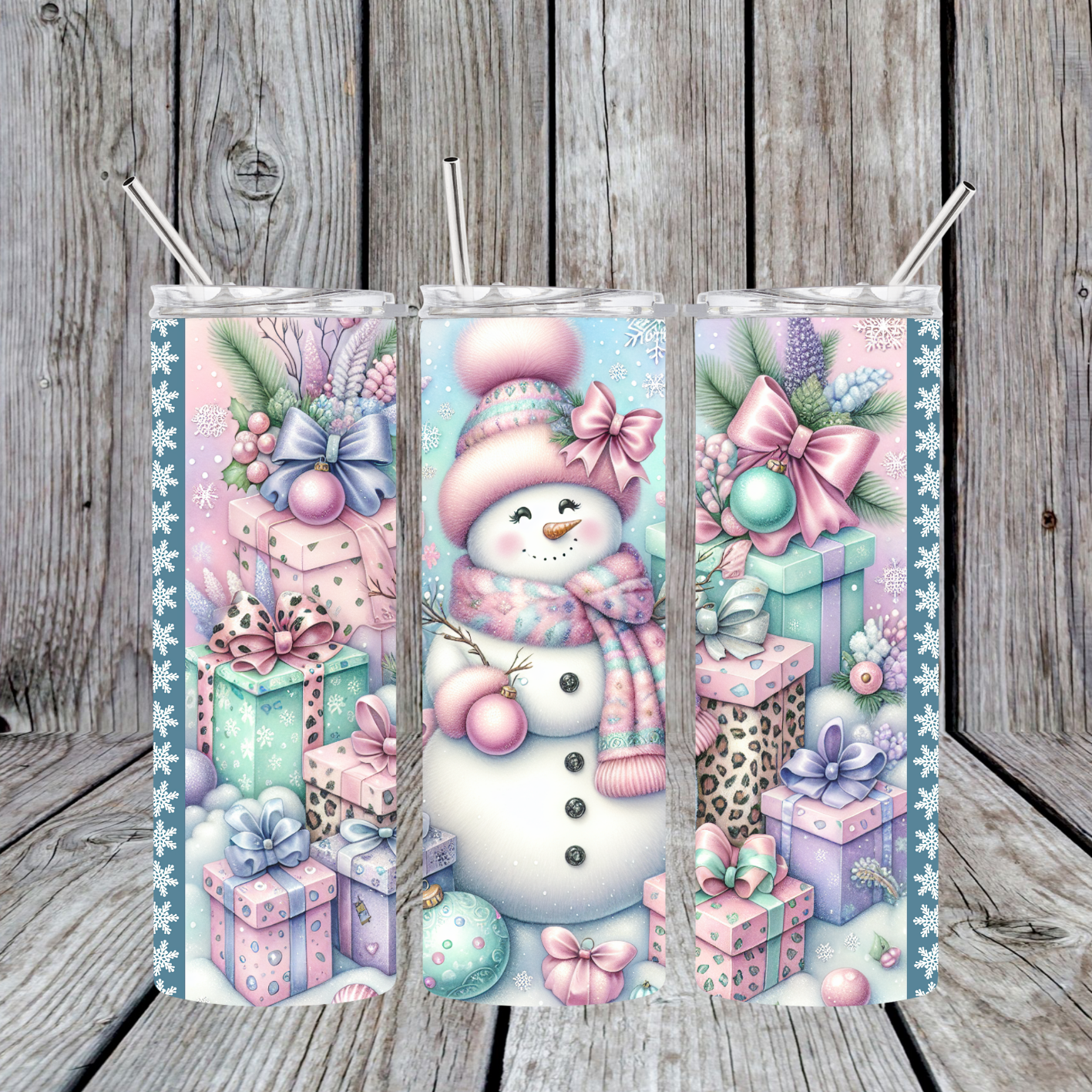 Purple/Green Snowman