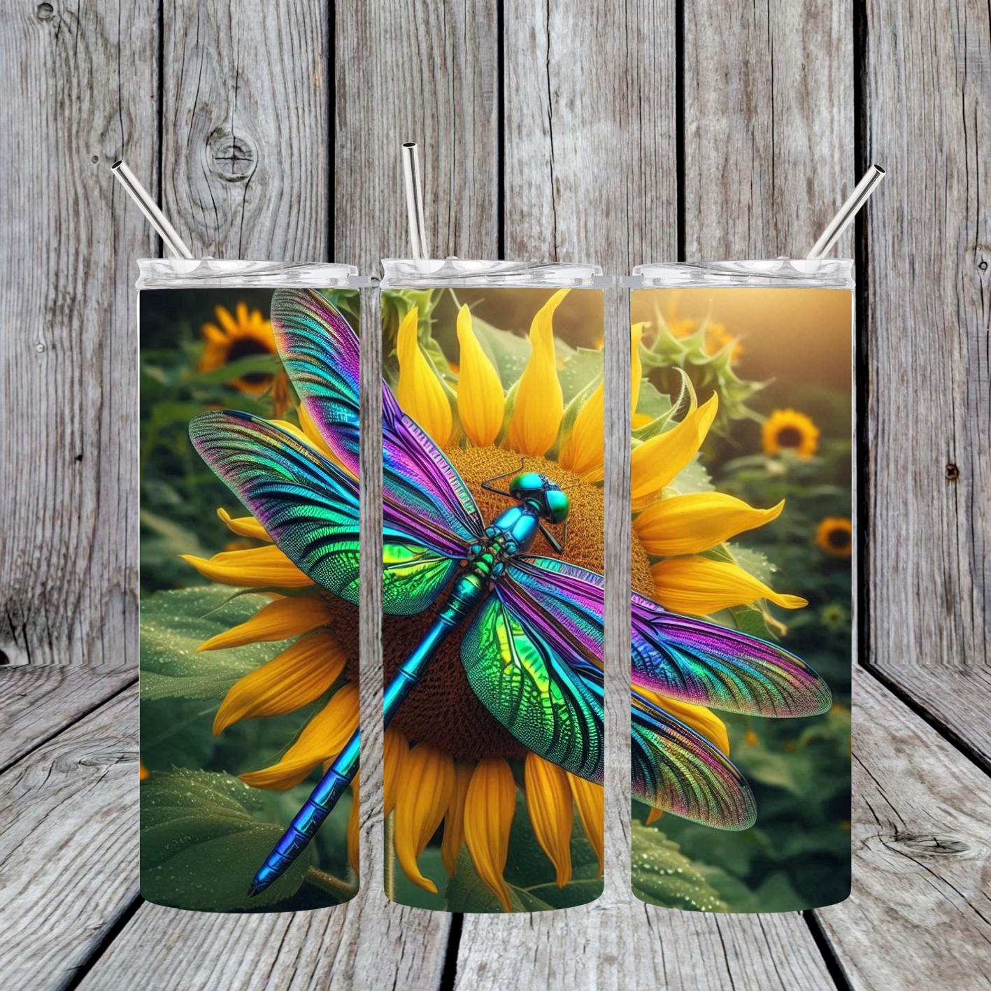 Dragonfly on Sunflower