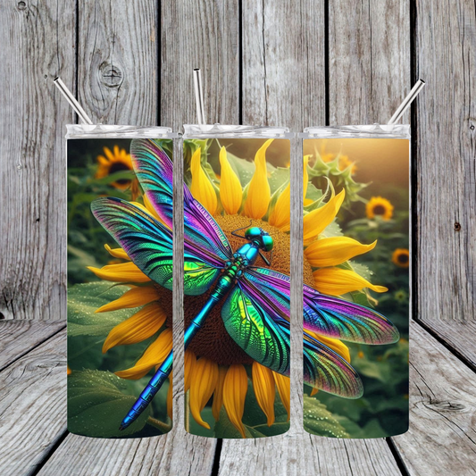 Dragonfly on Sunflower