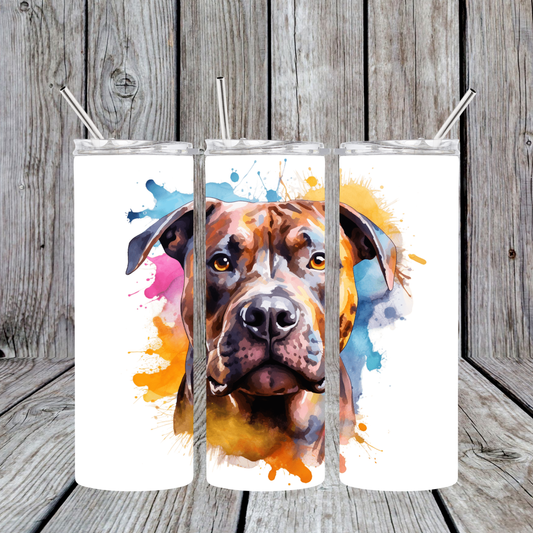 Watercolor Staffy