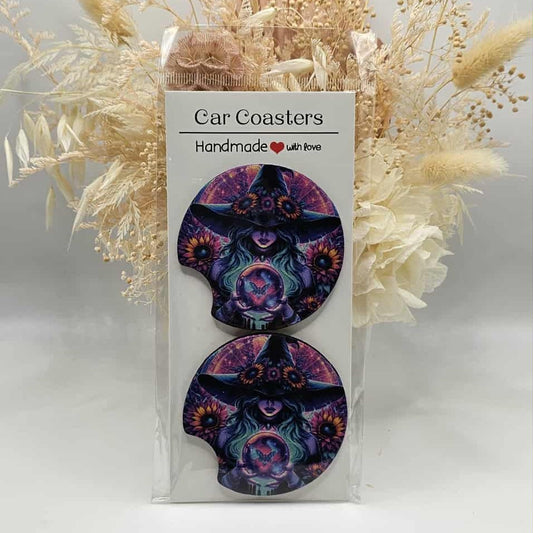 Witch & Crystal Ball Car Coaster