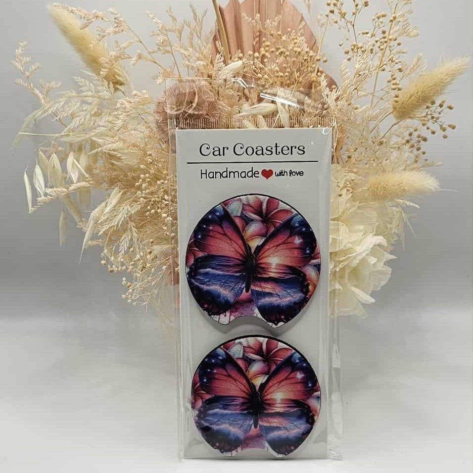 Ocean Butterfly Car Coasters