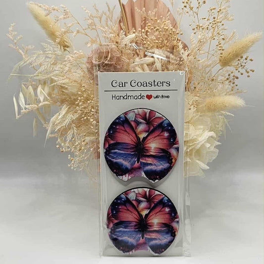 Ocean Butterfly Car Coasters
