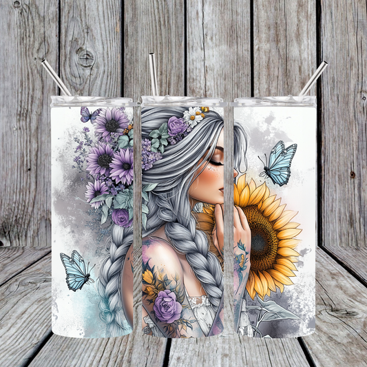 Purple/Grey Boho Tattoo Girl