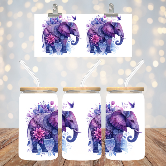Purple Mandala Elephant