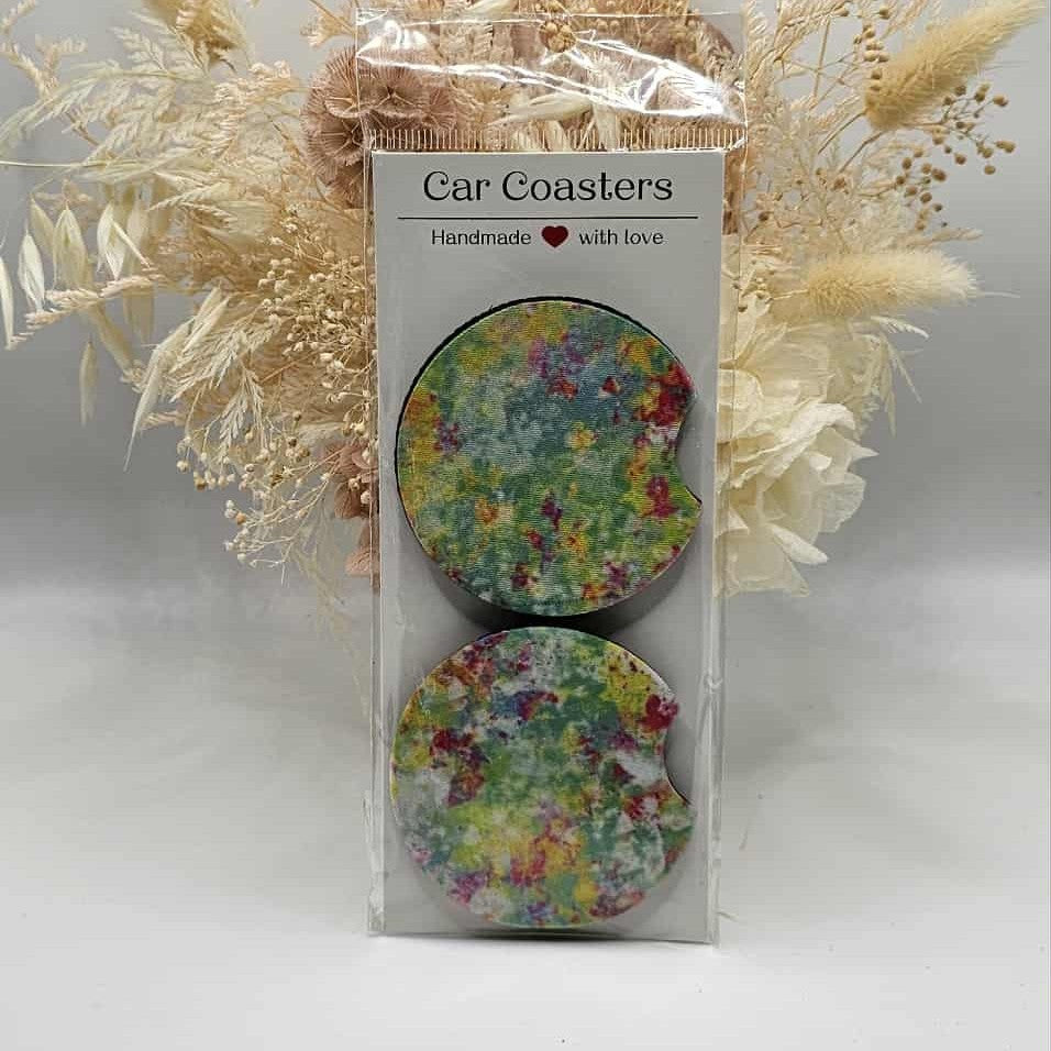 Tie Dye Car Coasters