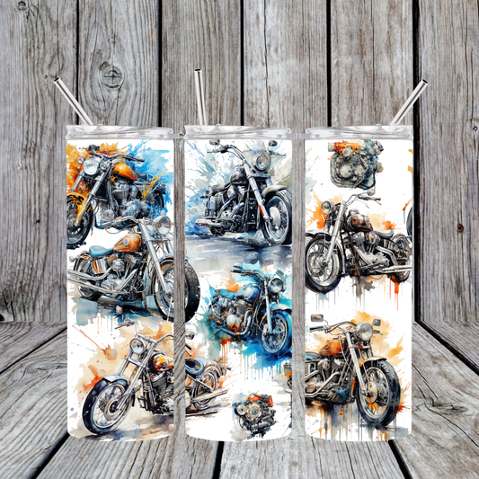 Watercolour Harleys