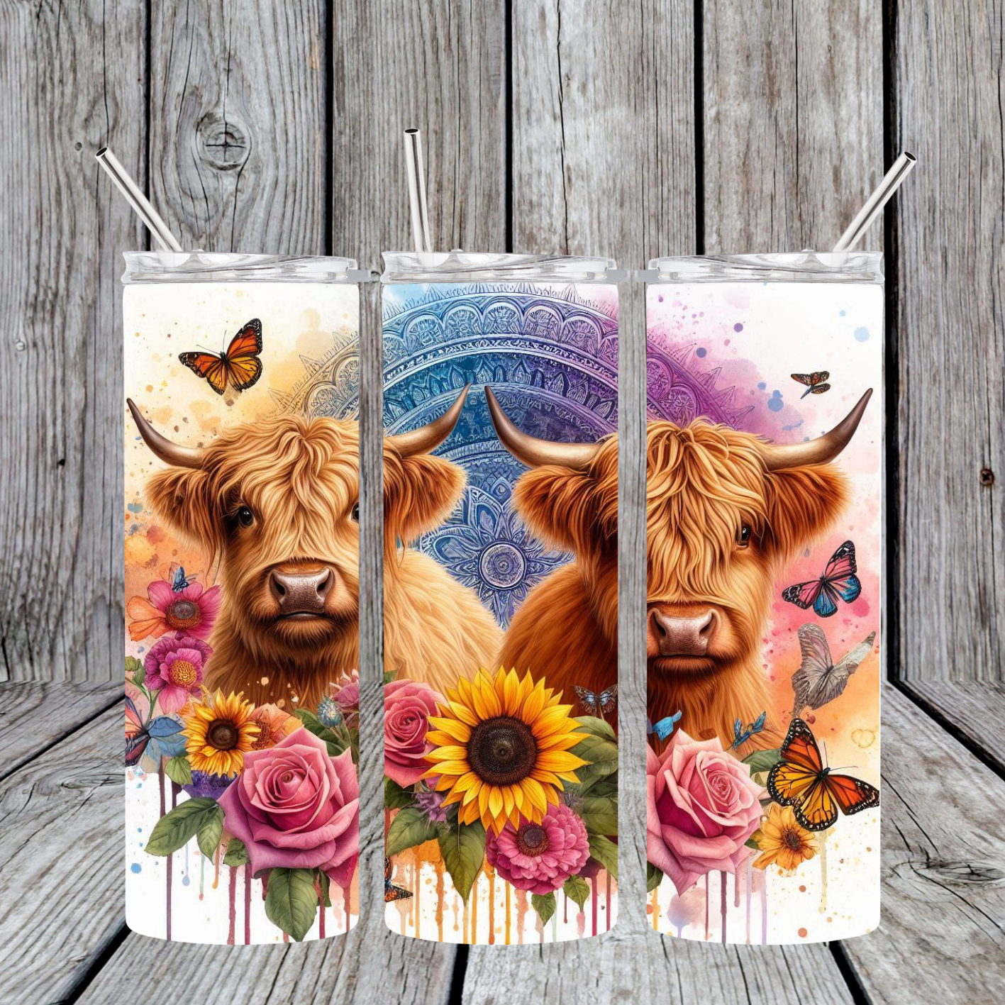 Highland Cows Mandala