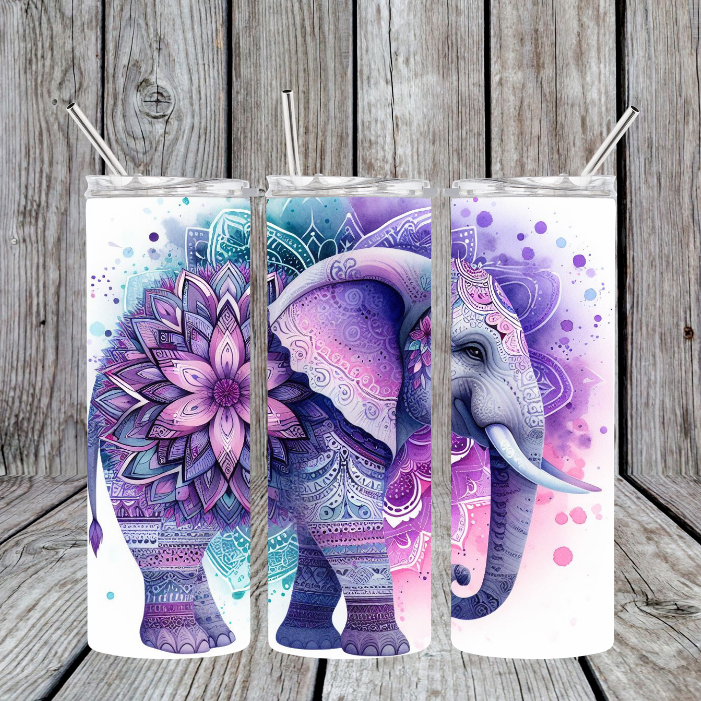 Purple Mandala Elephant