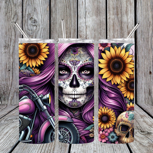 Purple Day of the Dead Motorcycle