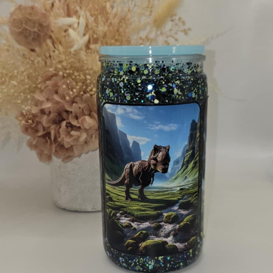 Dinosaur 16oz Acrylic Snow Globe