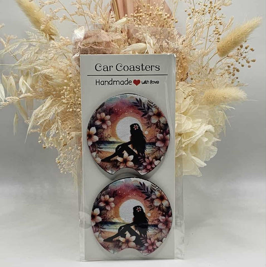 Boho Beach #1 Car Coasters
