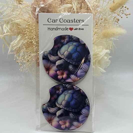 Frangipanni Turtle Car Coasters