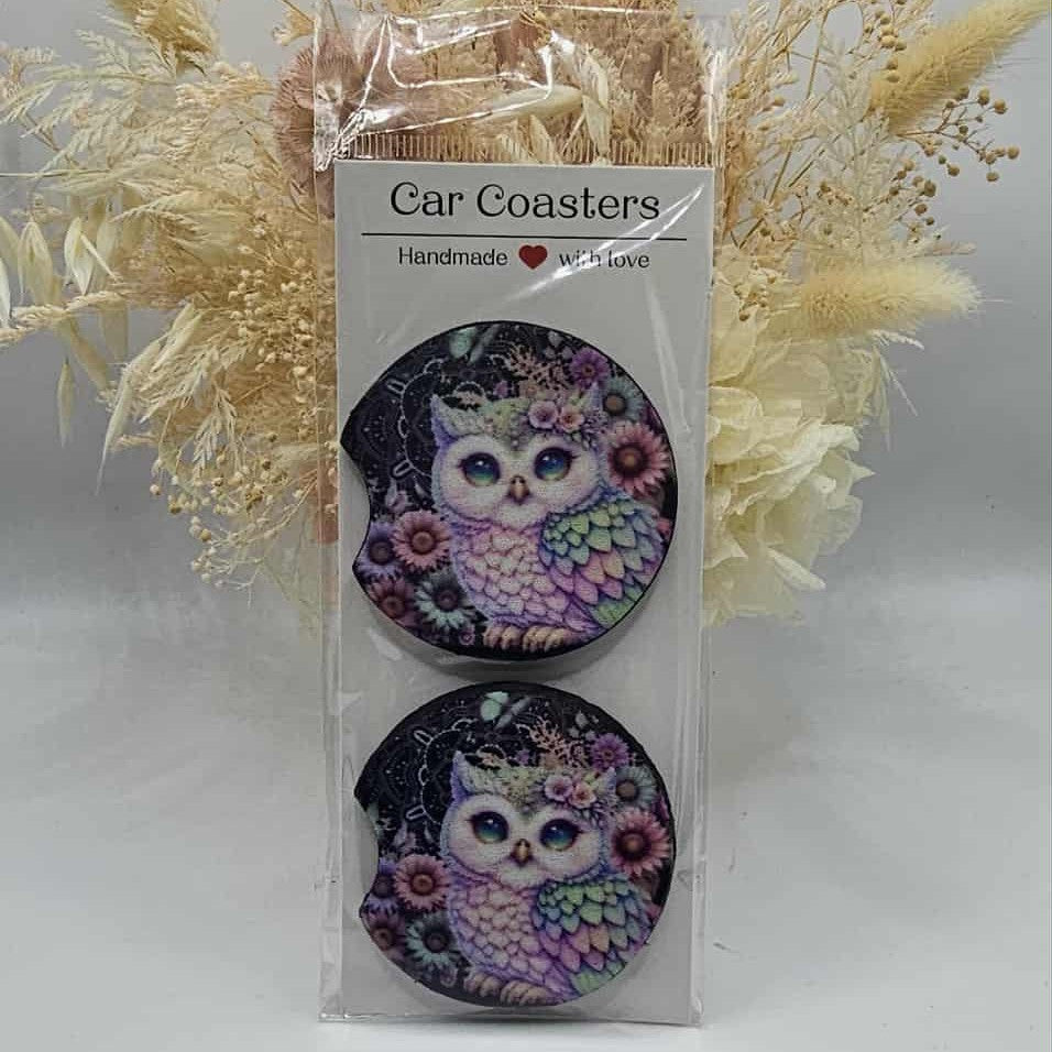 Owl Car Coasters