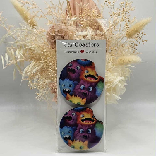 Furry Monsters Car Coasters