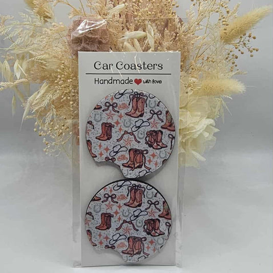 Boots & Bows Car Coasters