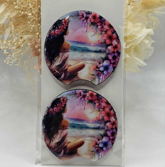 Boho Beach #4 Car Coasters