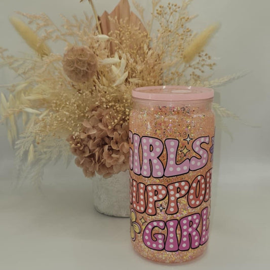 Girls Support Girls 16oz Acrylic Snow Globe