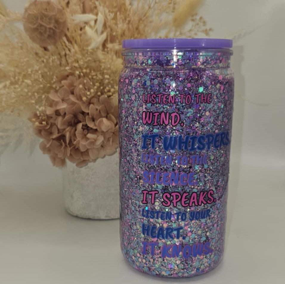 Boho 16oz Acrylic Snow Globe