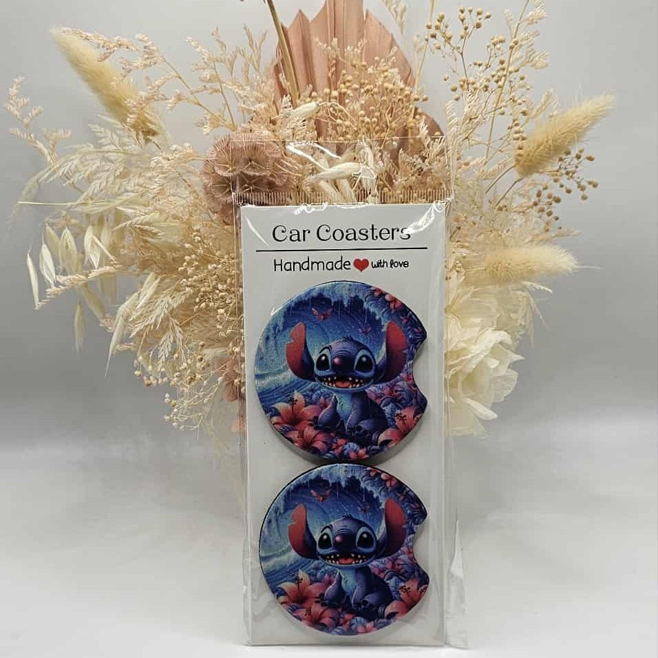 Blue Alien Car Coasters