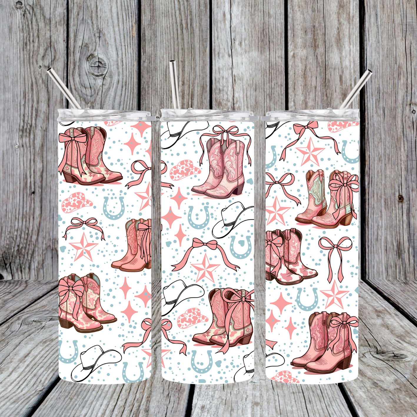 Pink & Brown Boots and Bows