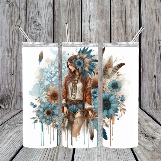 Boho Girl in blue