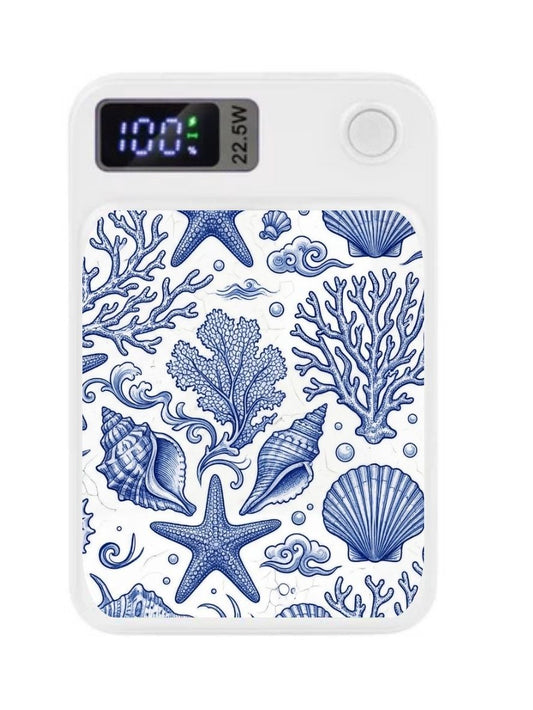 MagSafe Power Bank Charger - Blue Shells