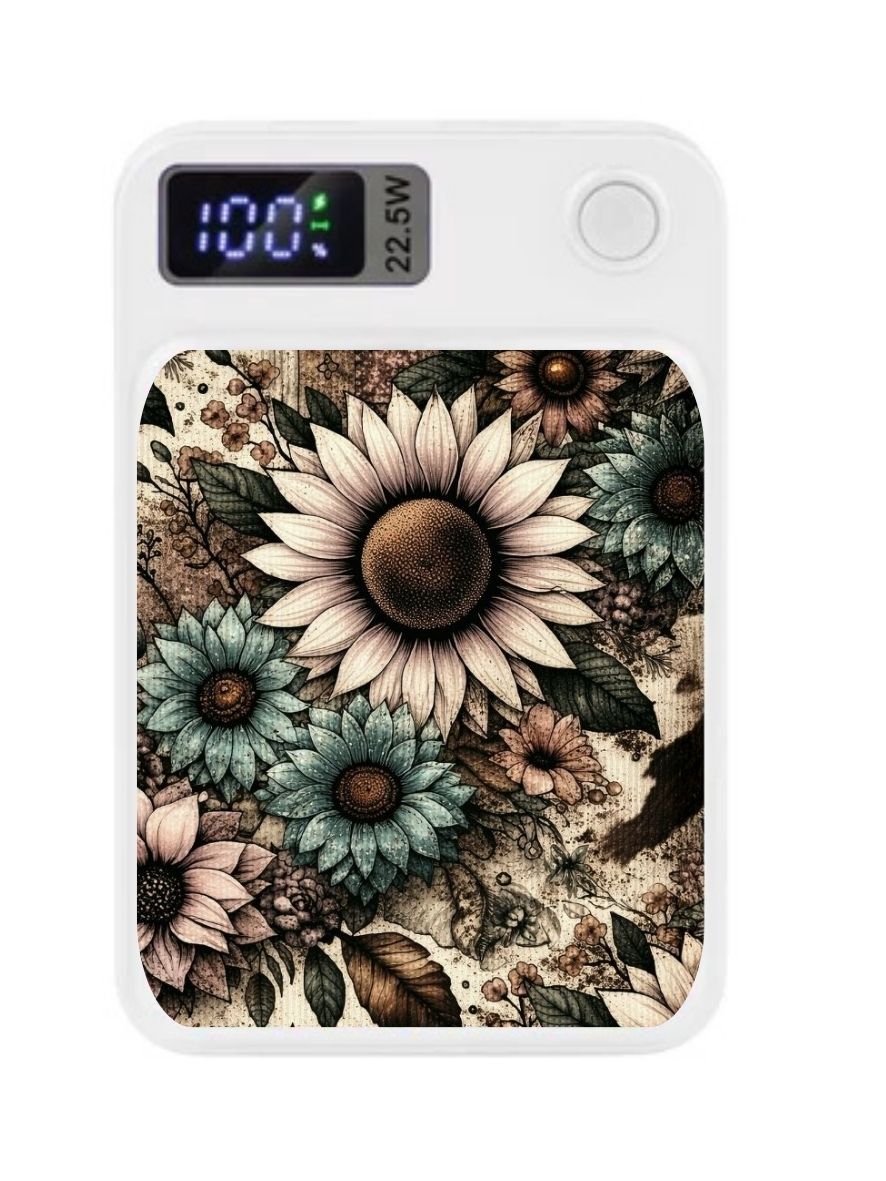 MagSafe Power Bank Charger - Boho Daisies