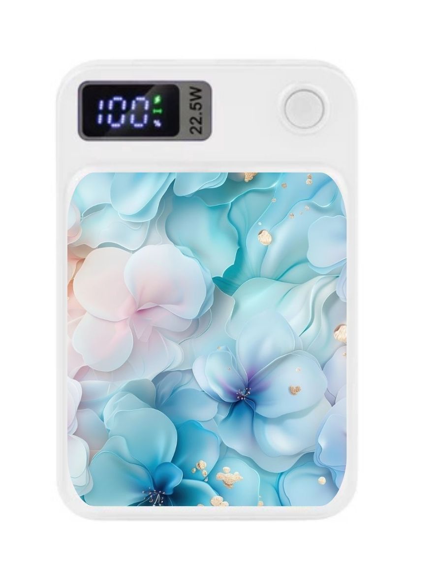 MagSafe Power Bank Charger - Ink Flowers