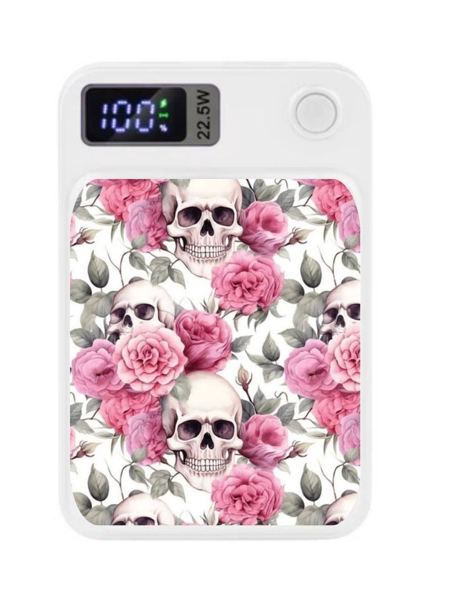 MagSafe Power Bank Chargers - Pink Skulls