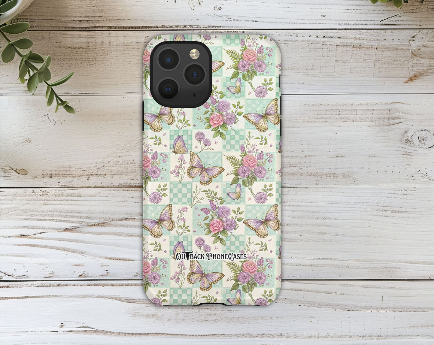 Phone Case Outer shell - Patchwork Butterflies