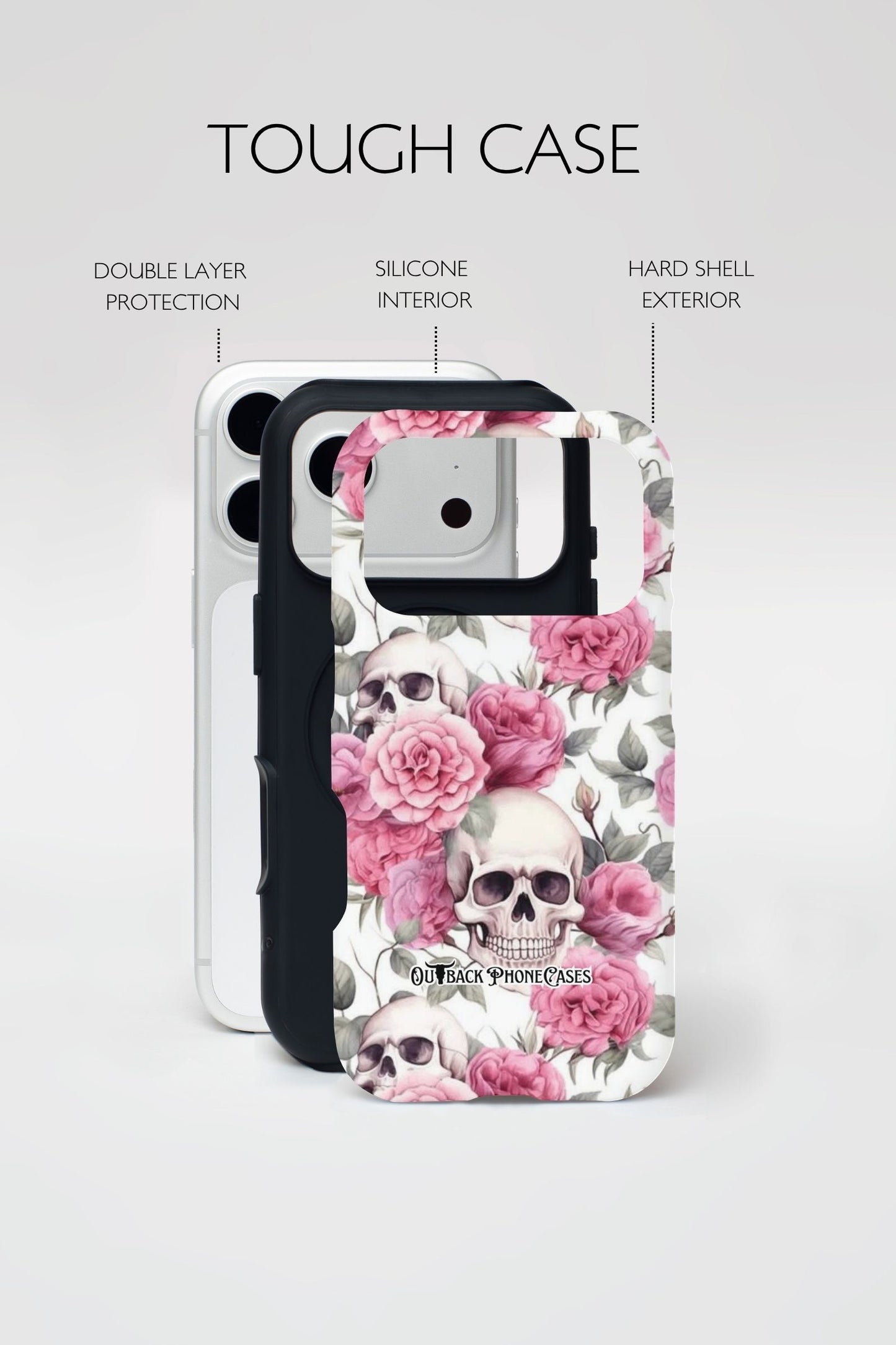 MagSafe Dual Layer Phone Case - Skulls N Roses