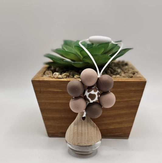 Brown Cow Print Flower Oil Diffuser